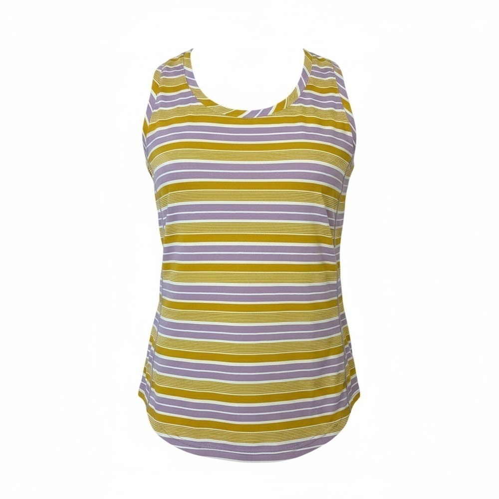 Title Nine Dri Release  Women's Tank Top with Yellow and Purple Stripes size S
